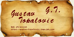 Gustav Topalović vizit kartica